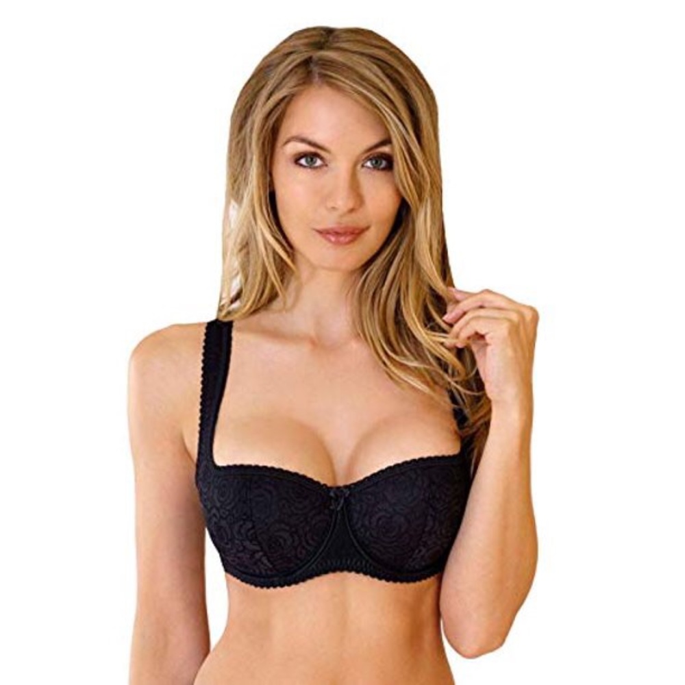 Black Rosme Balconette Bra 34DD / 34E